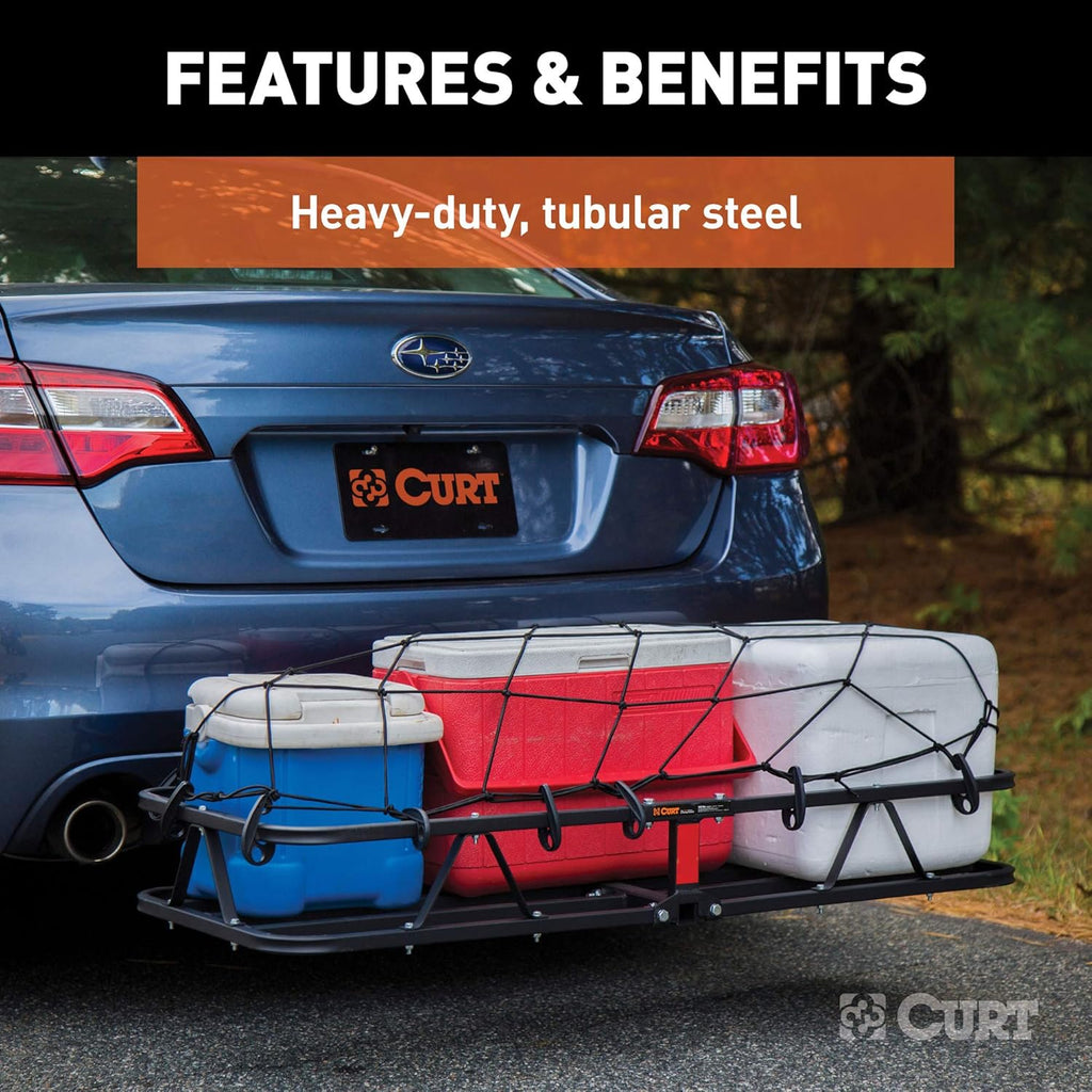 Black Steel Basket Hitch Cargo Carrier U23476