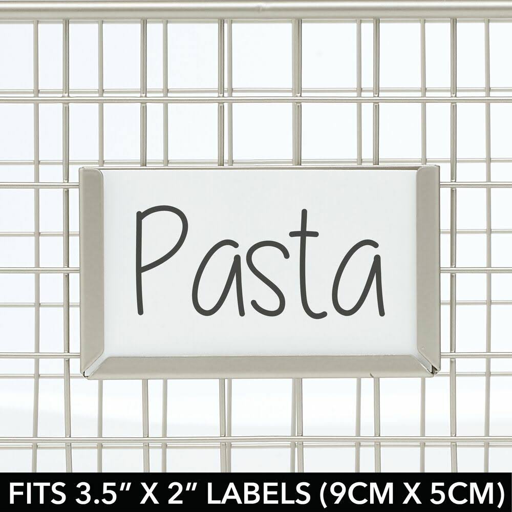 Metal Wire Food Organizer Storage Baskets with Label Slot V8895