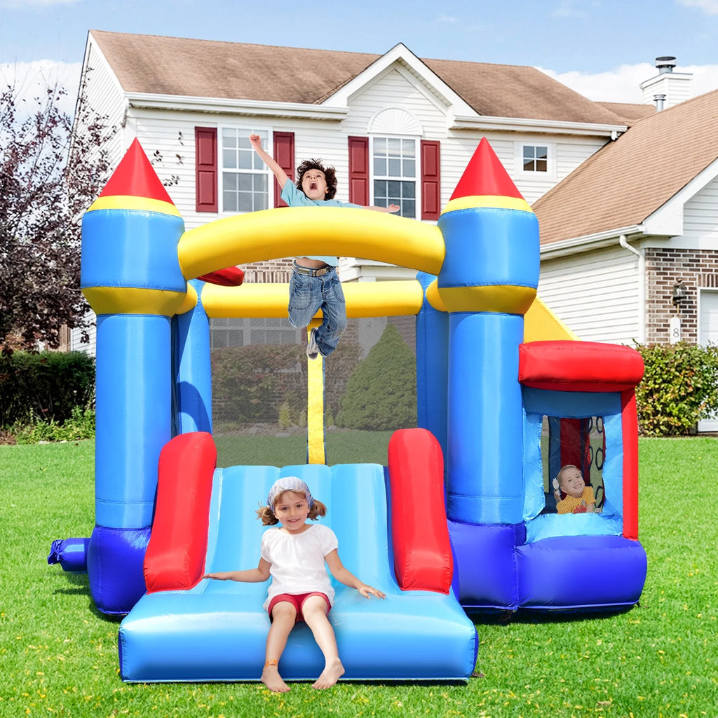 Inflatable Bounce House Castle Slide Bouncer with Basketball Hoop K201