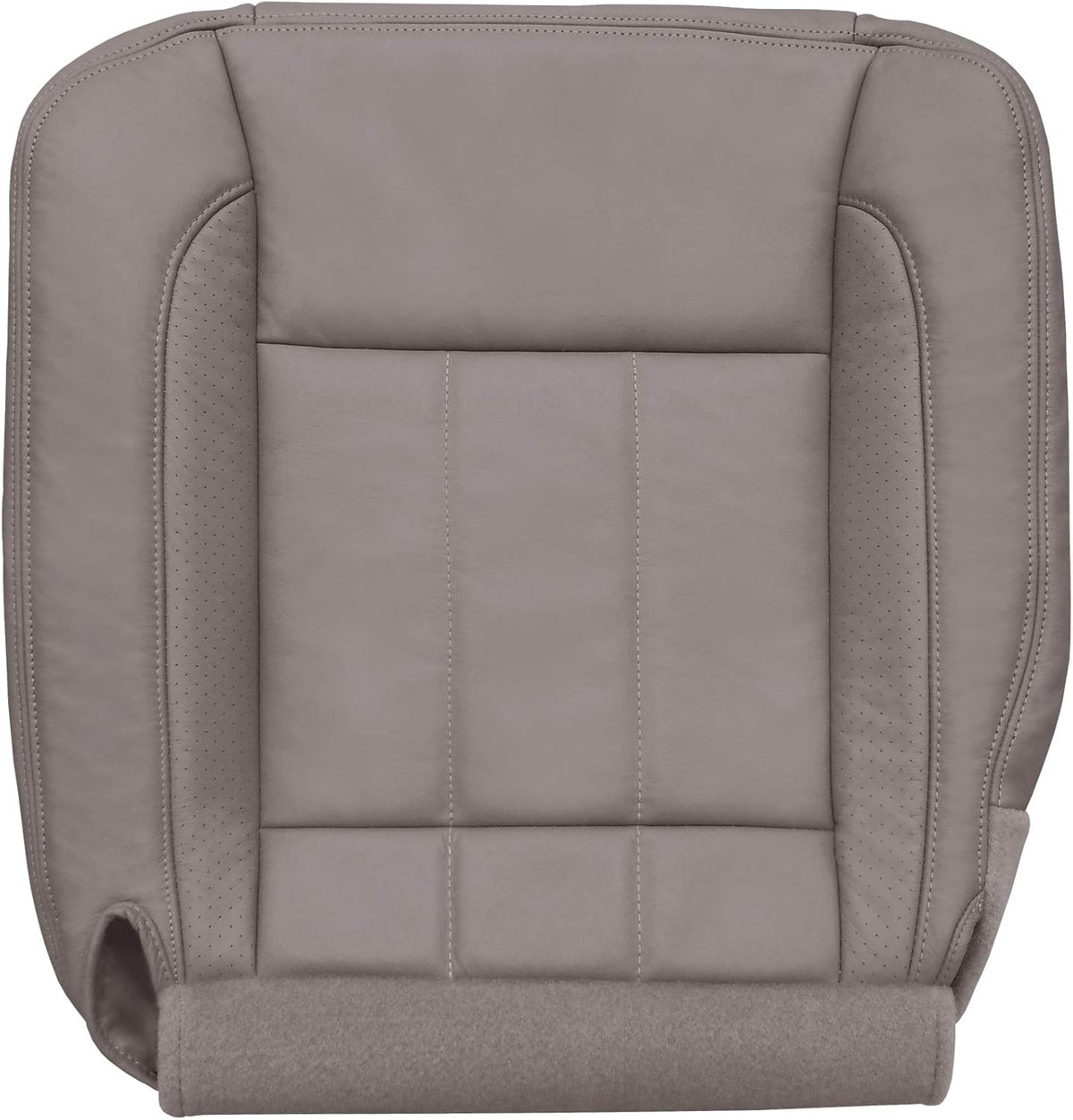 Driver Bottom Perforated Leather Seat Cover Khaki Tan M2496