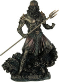 8 Tall Poseidon Statue Cold Cast Resin Antique Bronze Finish Sculpture B6952