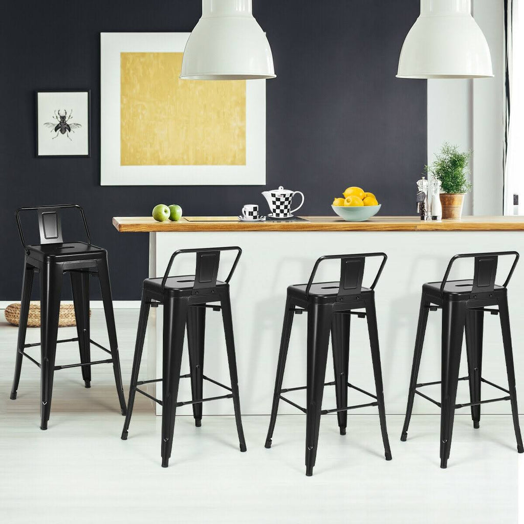 Black Metal Barstools Set of 4 N14212