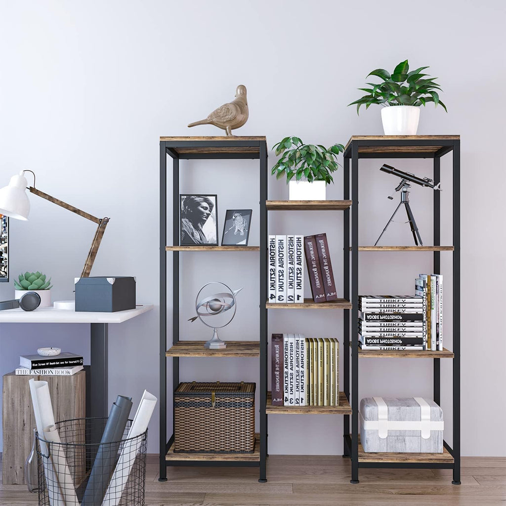 4 Tier Wood and Metal Bookshelf X965576