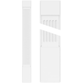 Fluted PVC Pilaster with Capital & Base (Pair) D5506