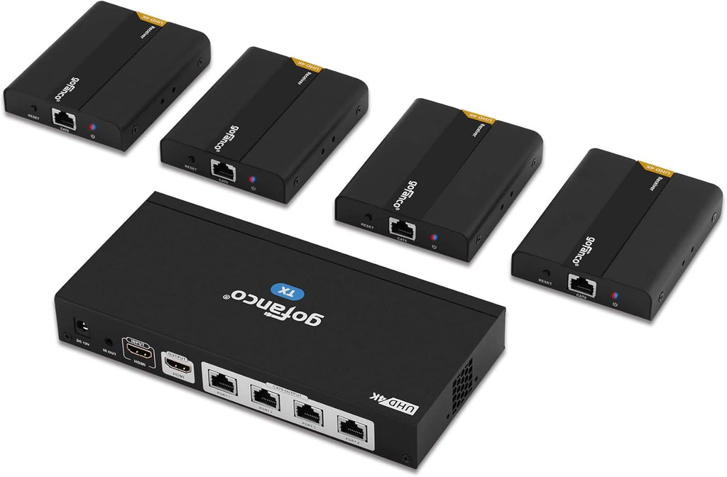 1x2 HDMI Extender Splitter Full HD 1080p Over Cat5e/Cat6/Cat7 Ethernet Cable V1617