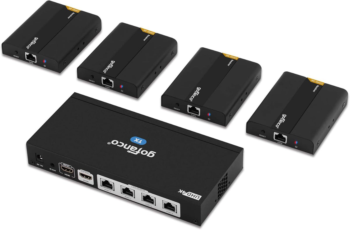 1x2 HDMI Extender Splitter Full HD 1080p Over Cat5e/Cat6/Cat7 Ethernet Cable V1617
