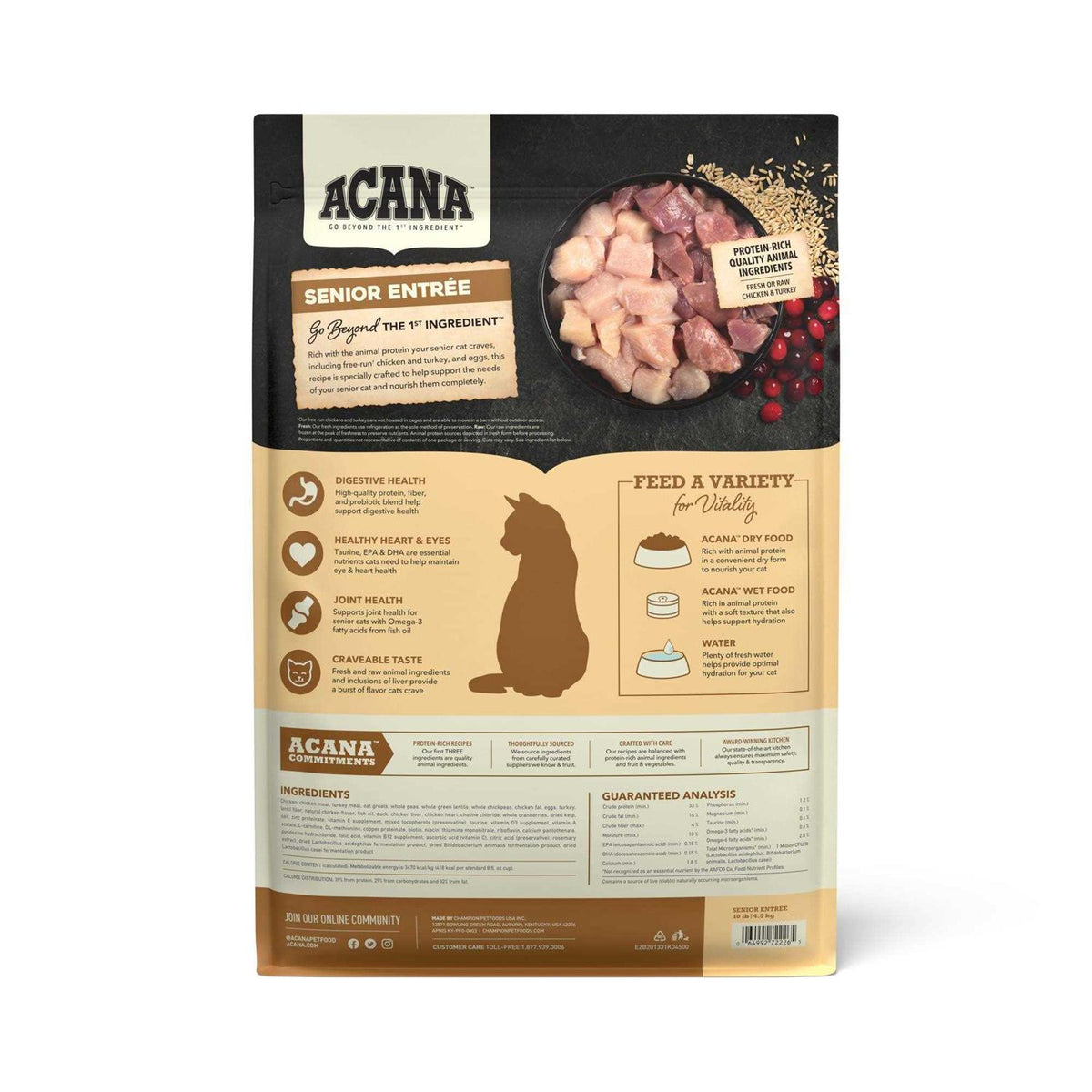 Senior Entree Chicken, Turkey Dry Cat Food J679163