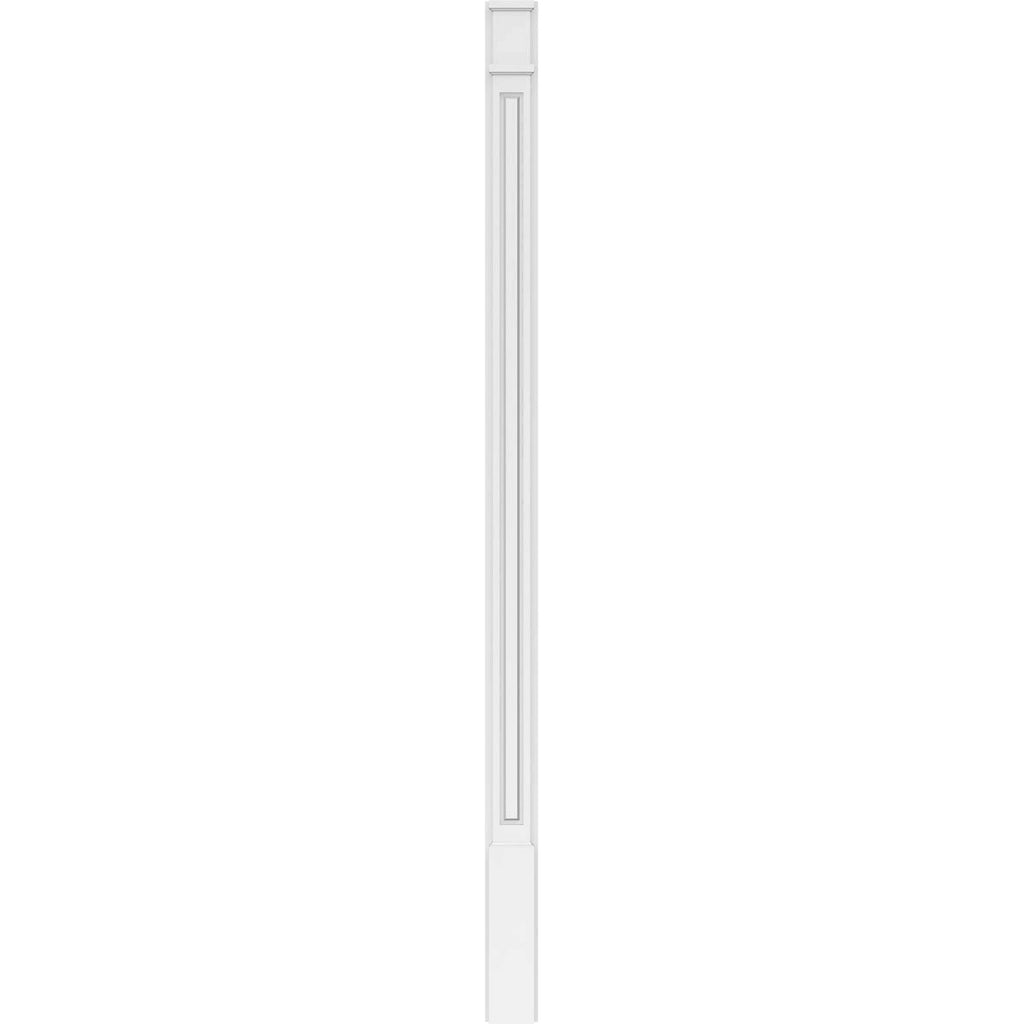 Raised Panel PVC Pilaster with Decorative Capital & Base (Pair) Y7734
