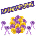 Red Grand Opening Ribbon Cutting Ceremony Kit with 10'' Scissors 40 Pcs Balloons Satin Ribbon Bows V83661