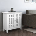 White Solid Wood Storage Media Cabinet L380105