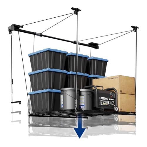 Carbon Black 4x4 Ft Heavy-Duty Overhead Garage Storage Rack X140