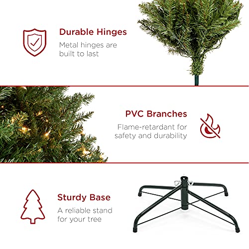 6ft Pre-Lit Douglas Fir Artificial Christmas Tree with 450 Warm White Lights Y222