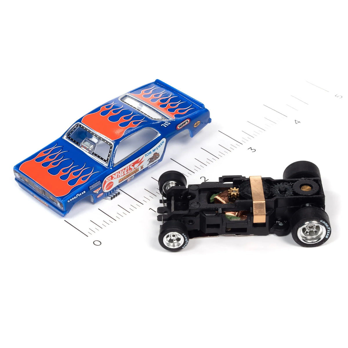 13' Dragstrip Slot Car Set with 2 Variable Speed Cars Q564