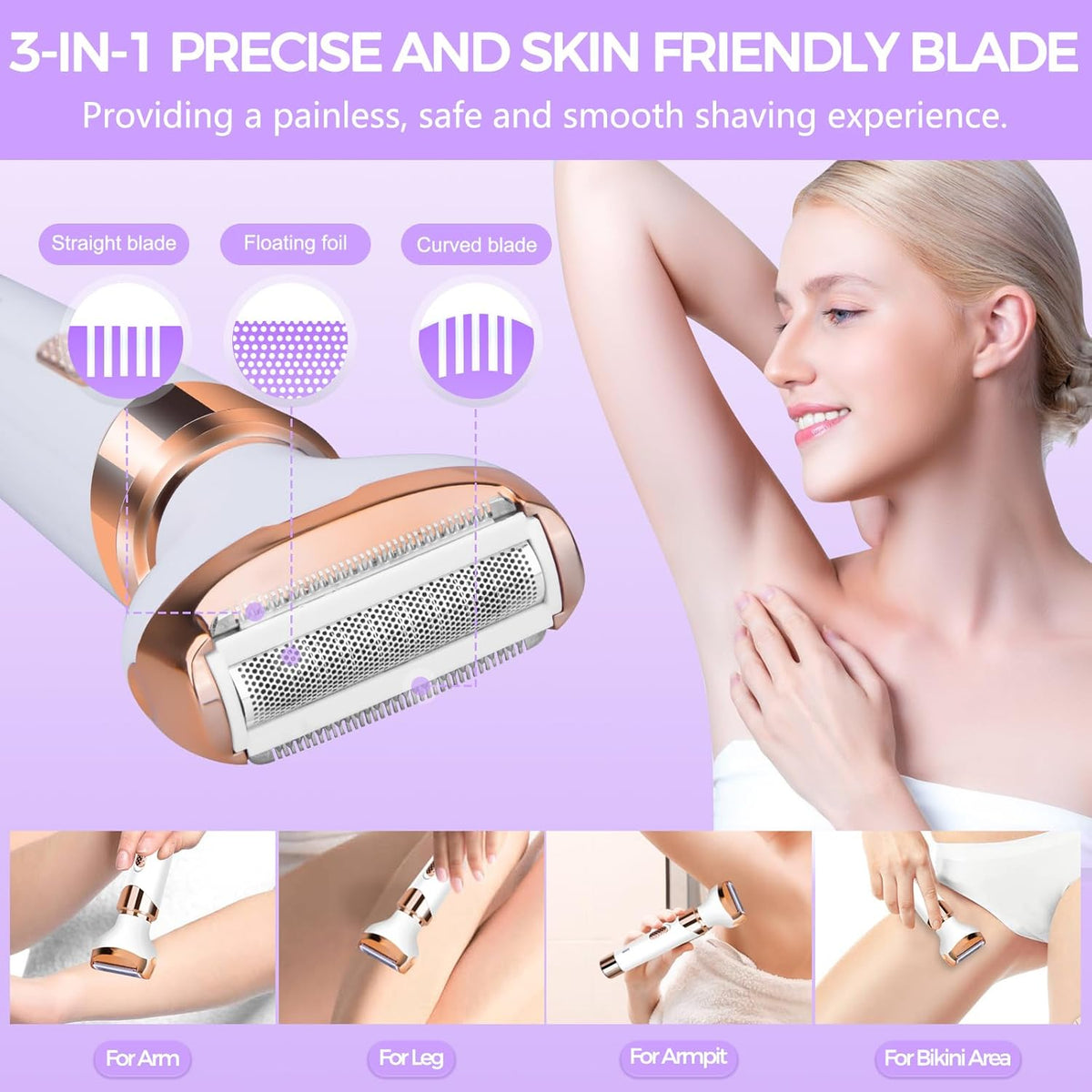 4 in 1 Rechargeable Electric Razor for Women E3588