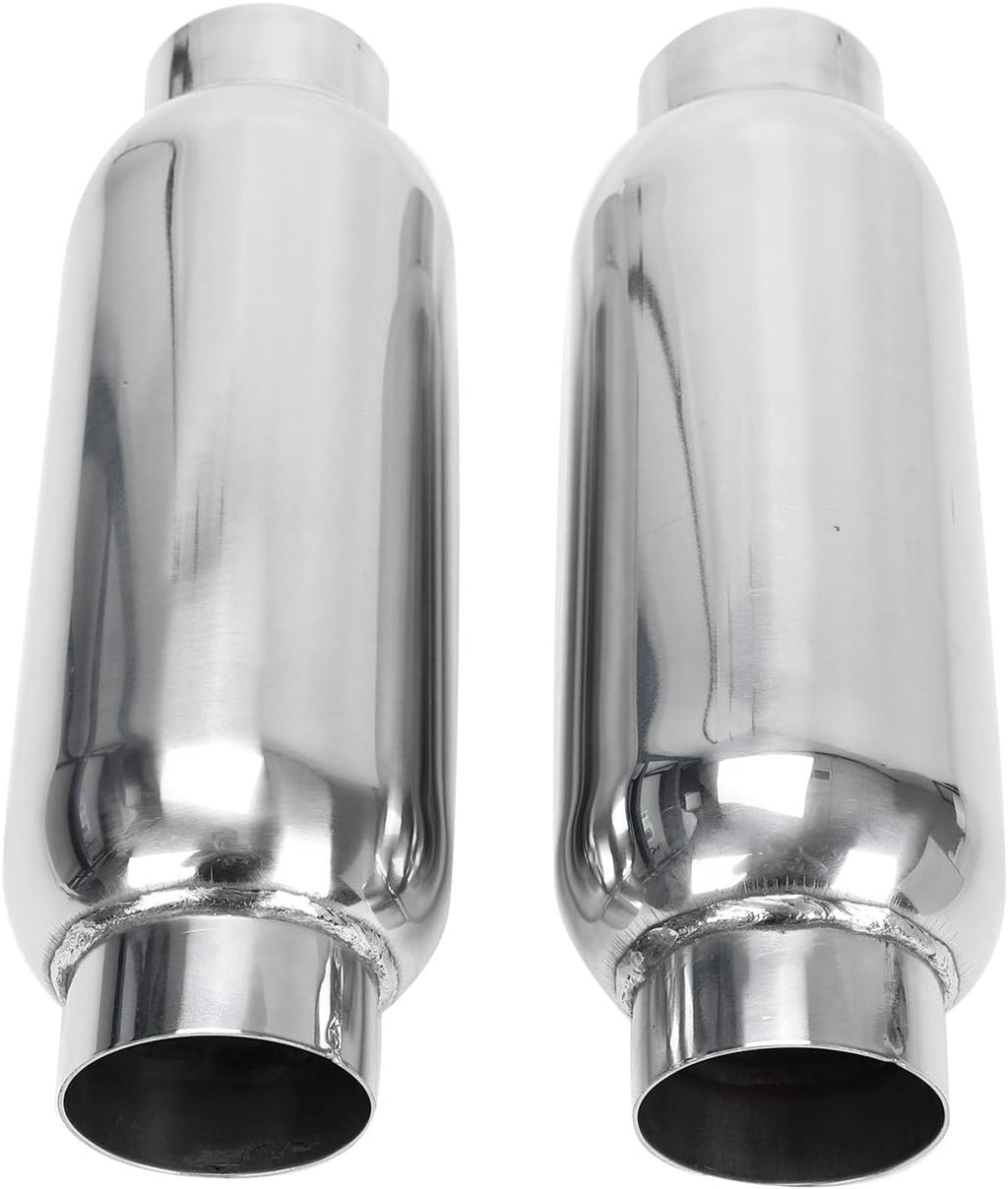 2.5 Inch Stainless Steel Weld-on Exhaust Muffler Pack of 2 Z999