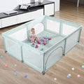 Extra Large Play Yard with Window Gates (79x59x27 Inches, Grey) E4882