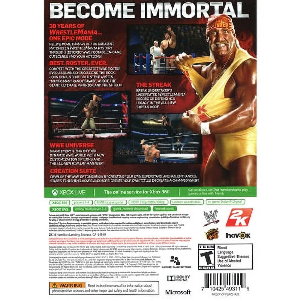 Pre-Owned Xbox 360 WWE 2K14 A1963