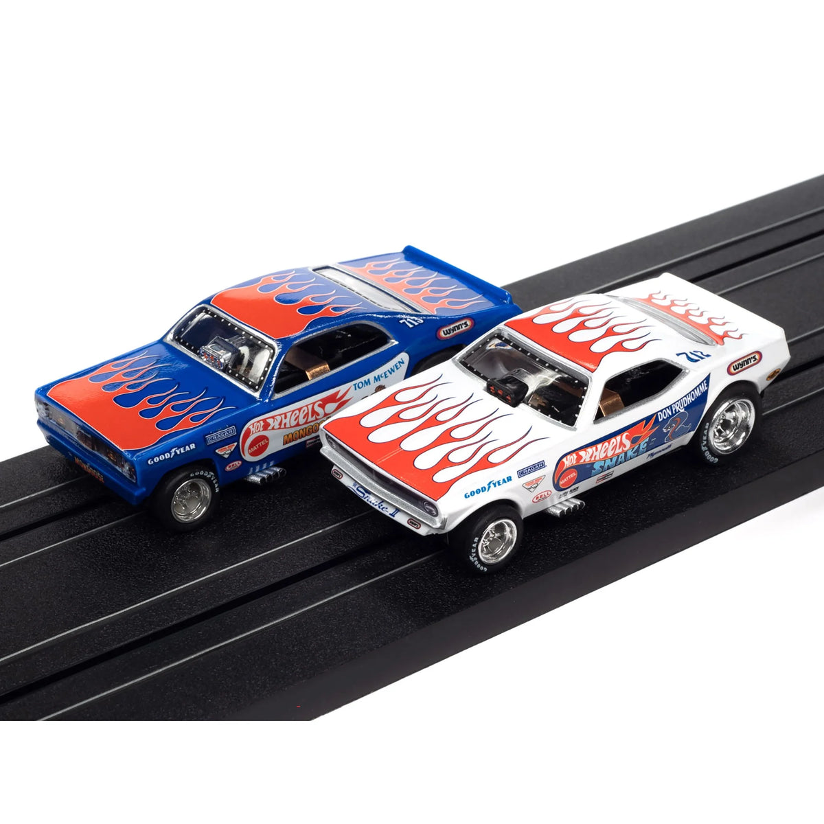 13' Dragstrip Slot Car Set with 2 Variable Speed Cars Q564