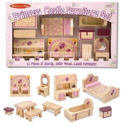 12 Pcs Wooden Dollhouse Furniture B89323