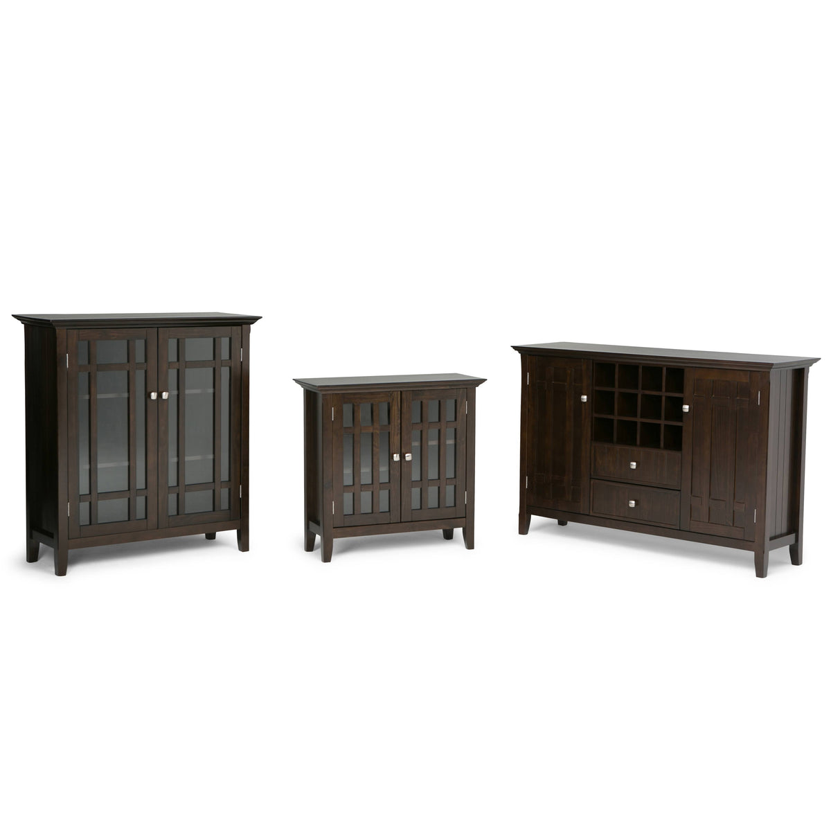 White Solid Wood Storage Media Cabinet L380105