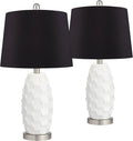 White Ceramic Table Lamps Set of 2 Y741