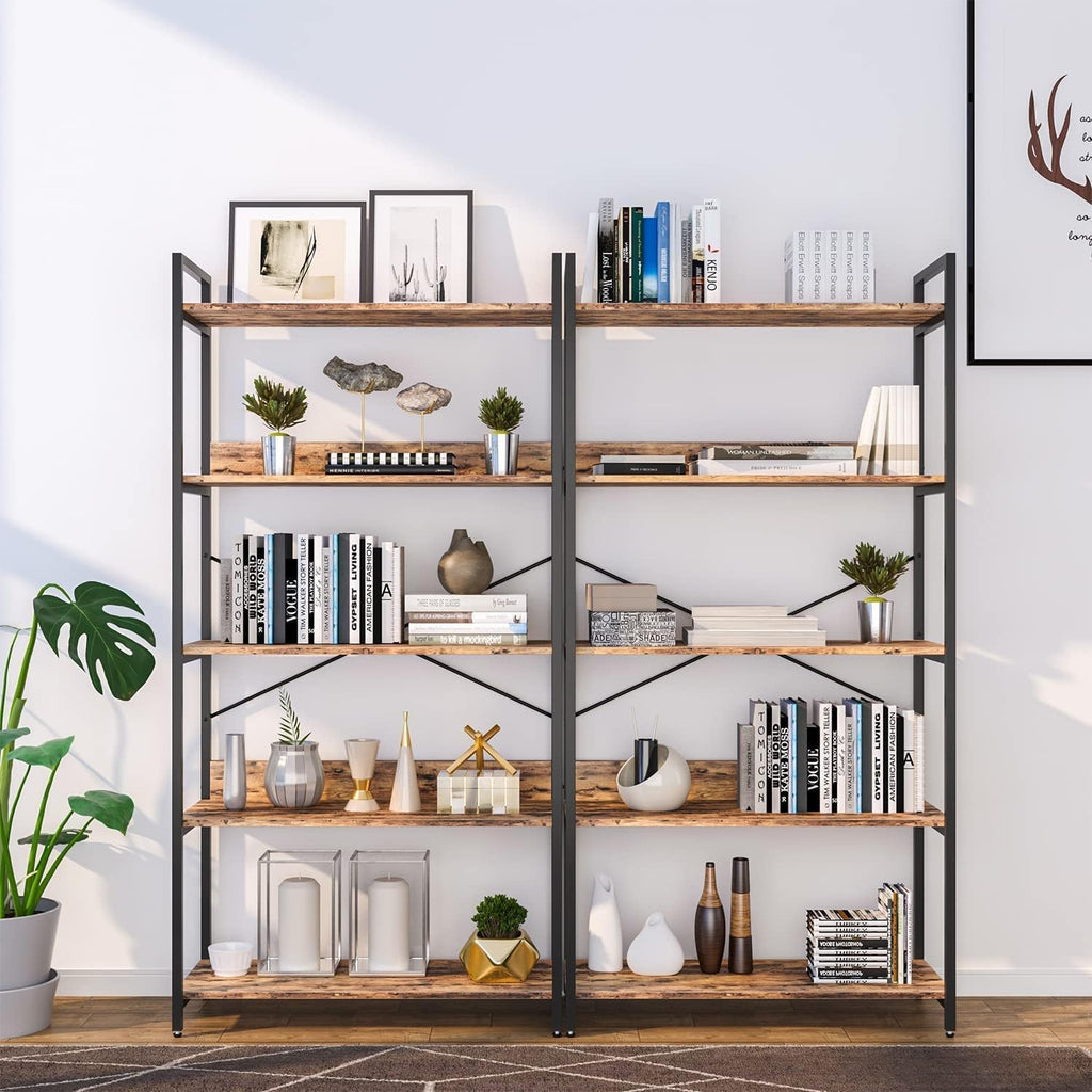 4 Tier Wood and Metal Bookshelf X965576