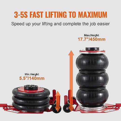 3 Ton Triple Bag Air Jack with Six Steel Pipes H12967