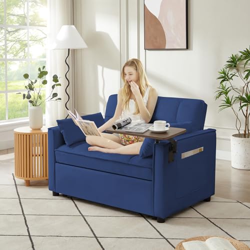 Beige Velvet 3 in 1 Sleeper Sofa Bed B841579