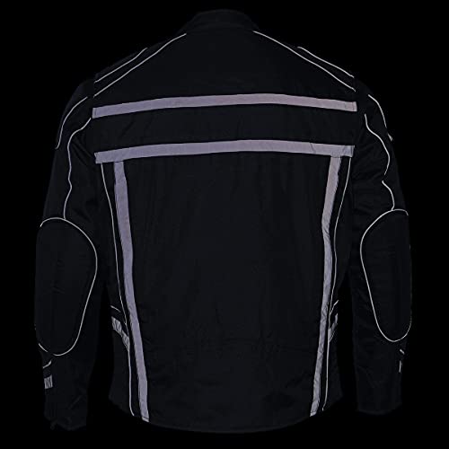 Milwaukee Leather Men's Armored Textile Motorcycle Rider Jacket B9890