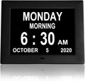 Digital Day Clock 8 Alarms Auto-Dimming Extra Large W301