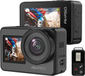 4K30FPS 20MP WiFi Action Camera with Touch Screen IPX8 33FT Waterproof EIS 2.0 Zoom External Mic Voice Control 2X 1350mAh Batteries C567