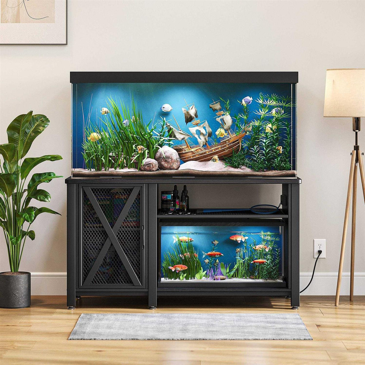 55-75 Gallon Aquarium Stand with Storage Cabinet I2783