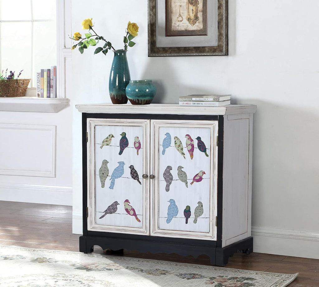 Blue Teal Storage Cabinet with 2 Doors G58885