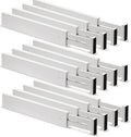 12 Pieces White Expandable Bamboo Drawer Dividers V88797