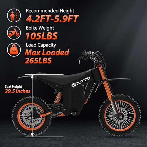 14"/12" Fat Tire 2000W Electric Dirt Bike with 48V 21AH Battery N39419