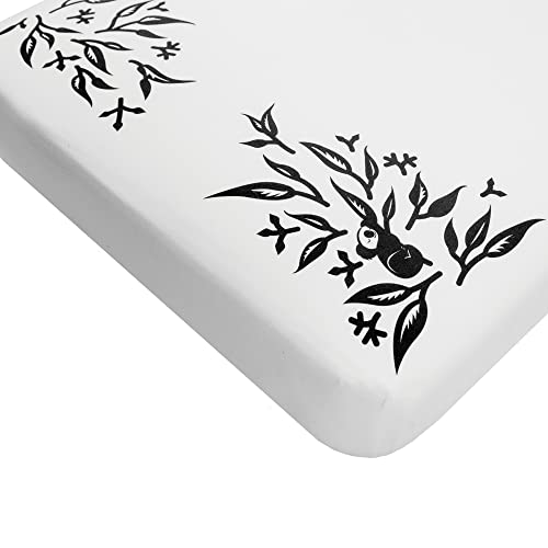 100% Cotton Fitted Sheets, Pebble Grey and White, Crib, 2 Count Y77961