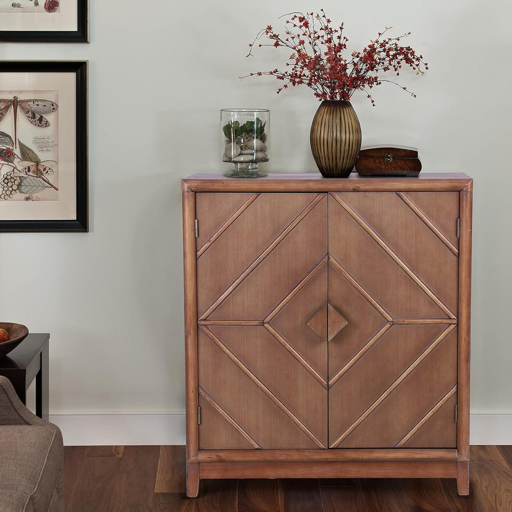 Blue Teal Storage Cabinet with 2 Doors G58885