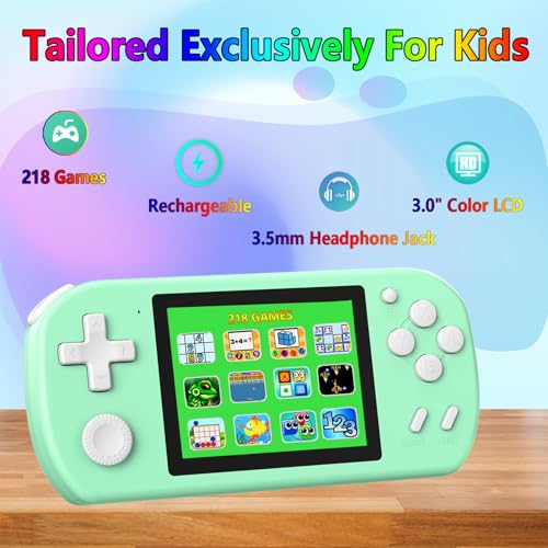 218 Video Games Portable Handheld Gaming Player (Blue) S348560