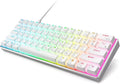 60% Wireless Mechanical Keyboard Aluminum Frame RGB Hot Swappable Gateron Blue Switch White I65623