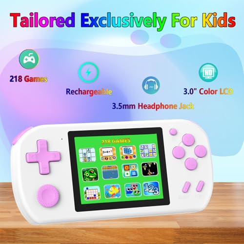 218 Video Games Portable Handheld Gaming Player (Blue) S348560