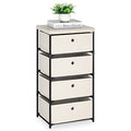 Blue Fabric 4 Drawer Storage Chest G7566