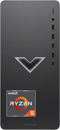 Black Gaming Desktop with AMD Ryzen 5 5600G, AMD Radeon RX 6400, 16GB RAM, 512GB SSD + 1TB HDD, Windows 11 Home Q636
