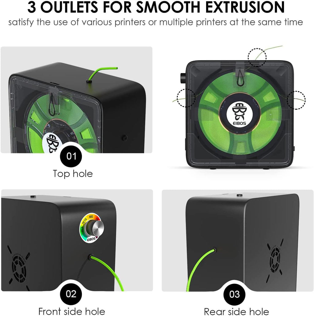3D Printer Filament Dryer with Fan, Adjustable Temperature, Humidity Control & Spool Holder B843