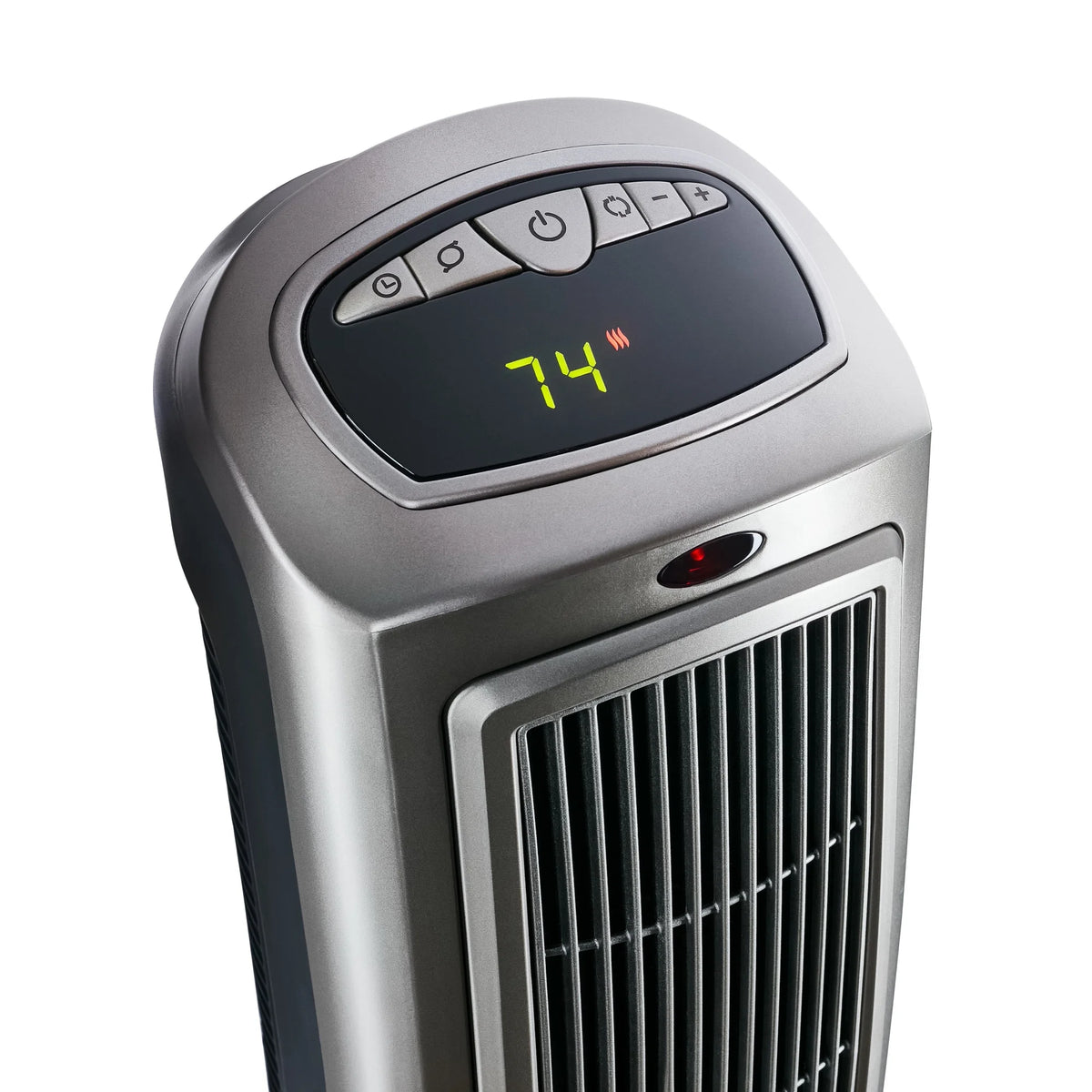 23" 1500W Oscillating Ceramic Space Heater with Timer, Remote, Silver S1330