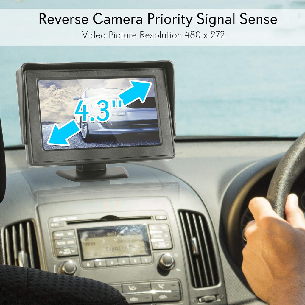 Waterproof Wireless Rear View Camera with 4.3” Color LCD Display E9807