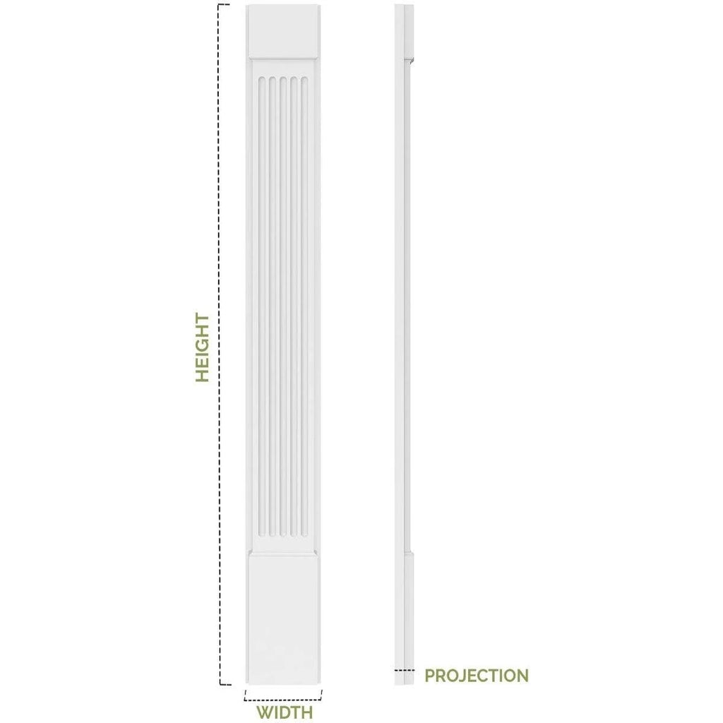 Raised Panel PVC Pilaster with Decorative Capital & Base (Pair) Y7734