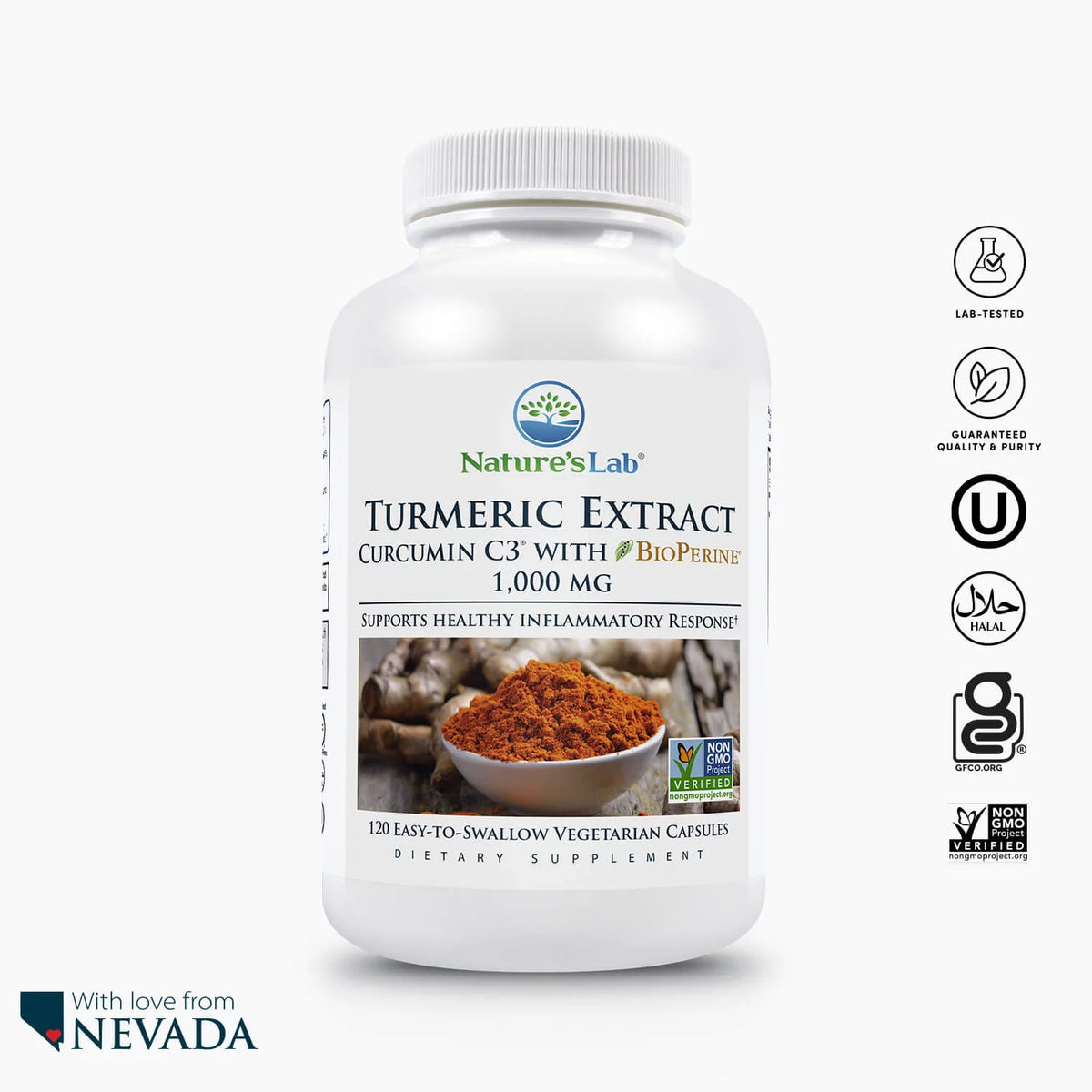 Turmeric Curcumin 1000mg 120 Capsules L609