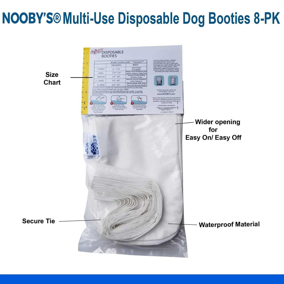 8-Pack Medical Dog Boots D942