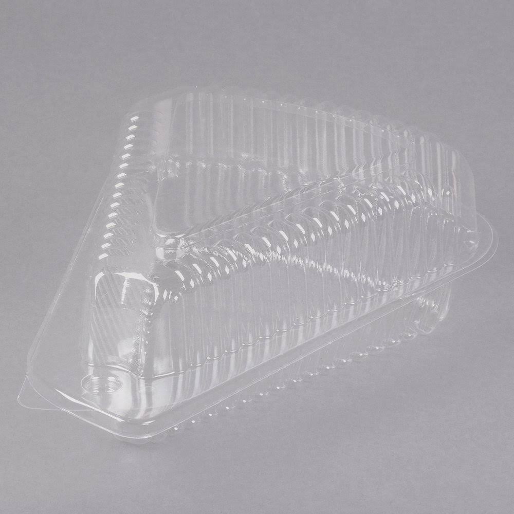 Clear Hinged Slice Container with Low Dome Lid I198299