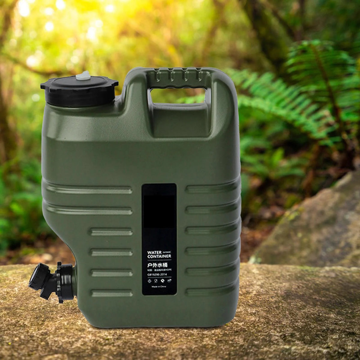 Green 18L Camping Water Storage Jug with Spigot W61924